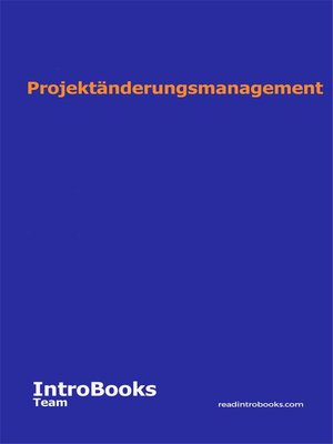 cover image of Projektänderungsmanagement